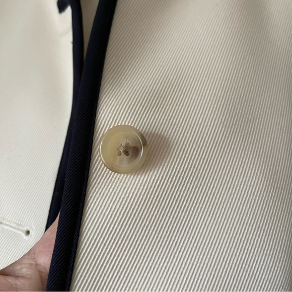 J. Crew off white Tipped Twill blazer jacket NWOT size 6 - Picture 5 of 11